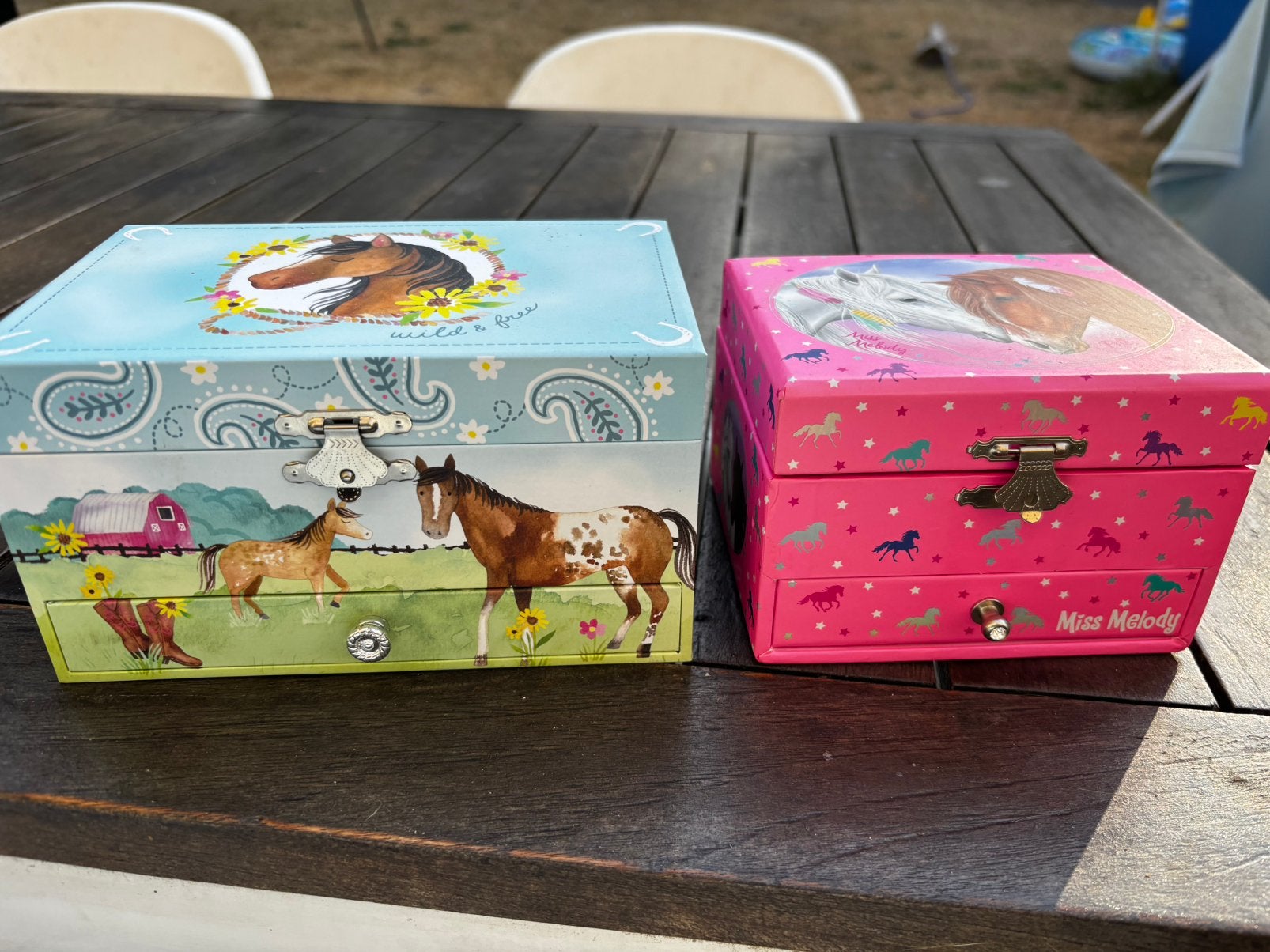 2 Juwelenkistjes met paarden, Ophalen of Verzenden, Zo goed als nieuw