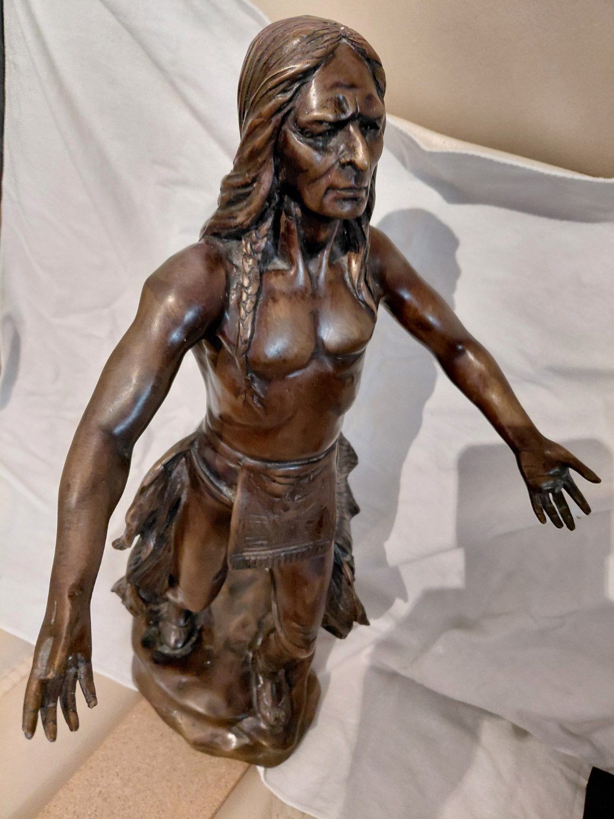 indien en bronze, Antiquités & Art, Brun, Homme, Brons, Enlèvement