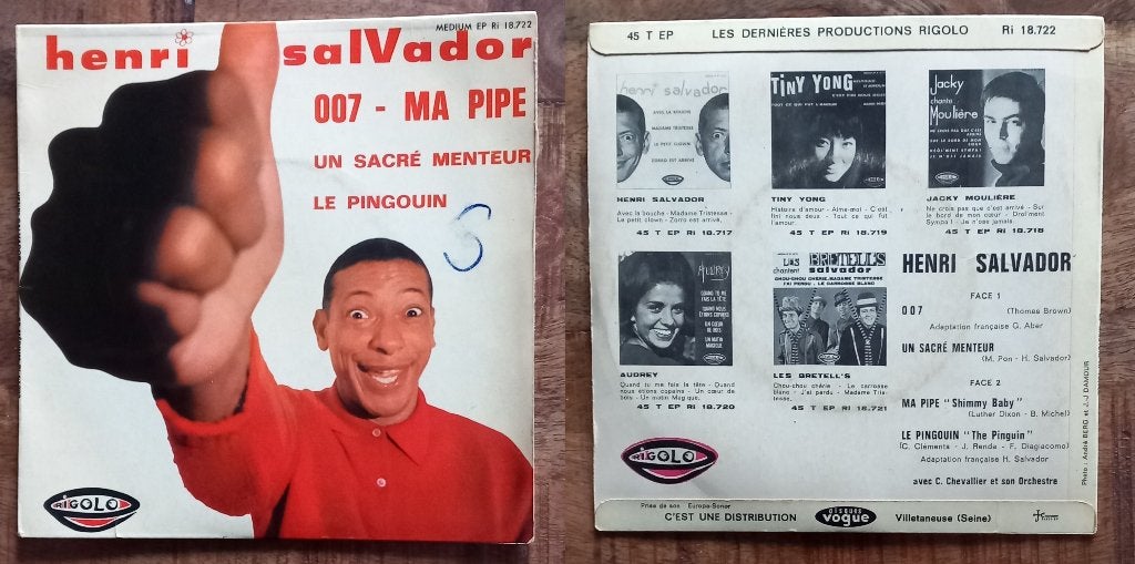 EP op vinyl van 45 toeren — Ma pipe, Henri Salvador, Cd's en Dvd's, EP, Ophalen of Verzenden, Gebruikt, EP
