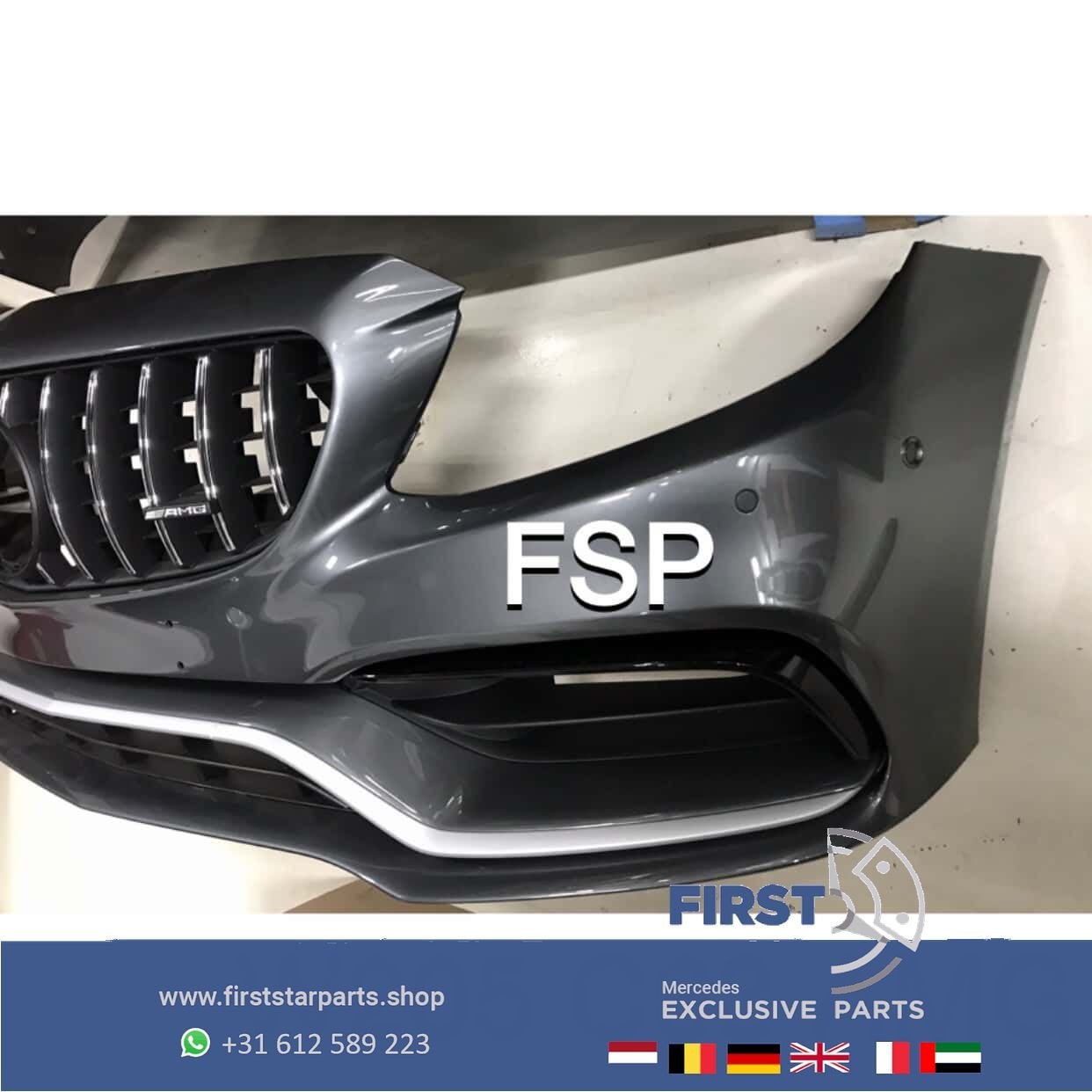 W205 FACELIFT C63 AMG VOORBUMPER COMPLEET ORIGINEEL Mercedes, Utilisé, -, Avant, -