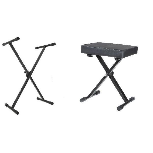 Keyboardstandaard en kruk, Musique & Instruments, Pieds, Enlèvement, Neuf, Pied pour instrument, Clavier ou Synthétiseur