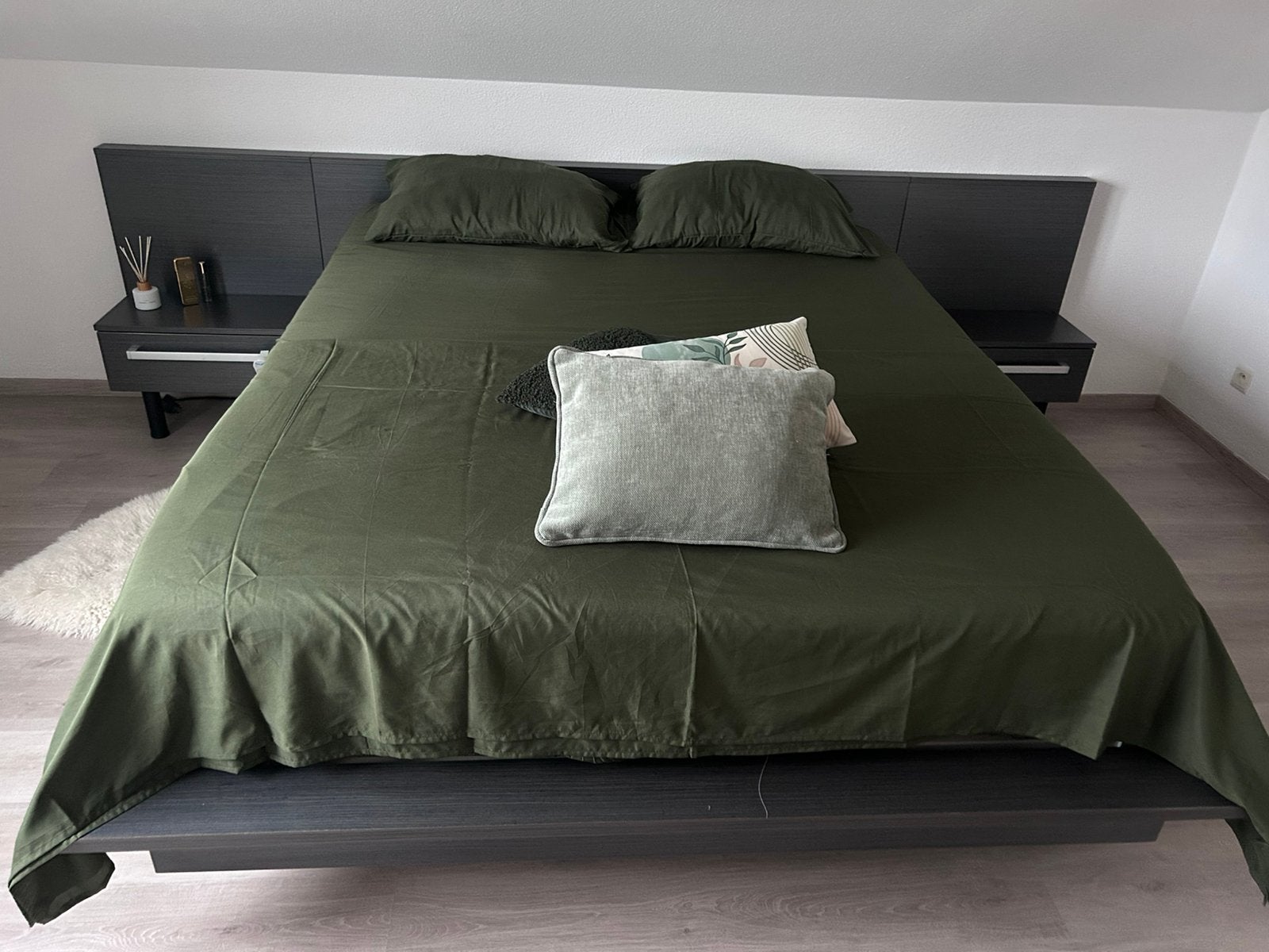 Bed 180 x 200, Brun, Enlèvement, Utilisé, 180 cm