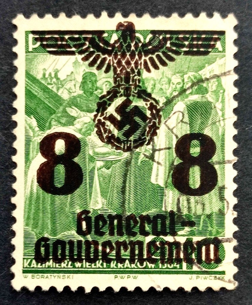 Generalgouvernement opdrukzegel Polen 1940, Postzegels en Munten, Postzegels | Europa | Duitsland, Ophalen of Verzenden, Overige periodes