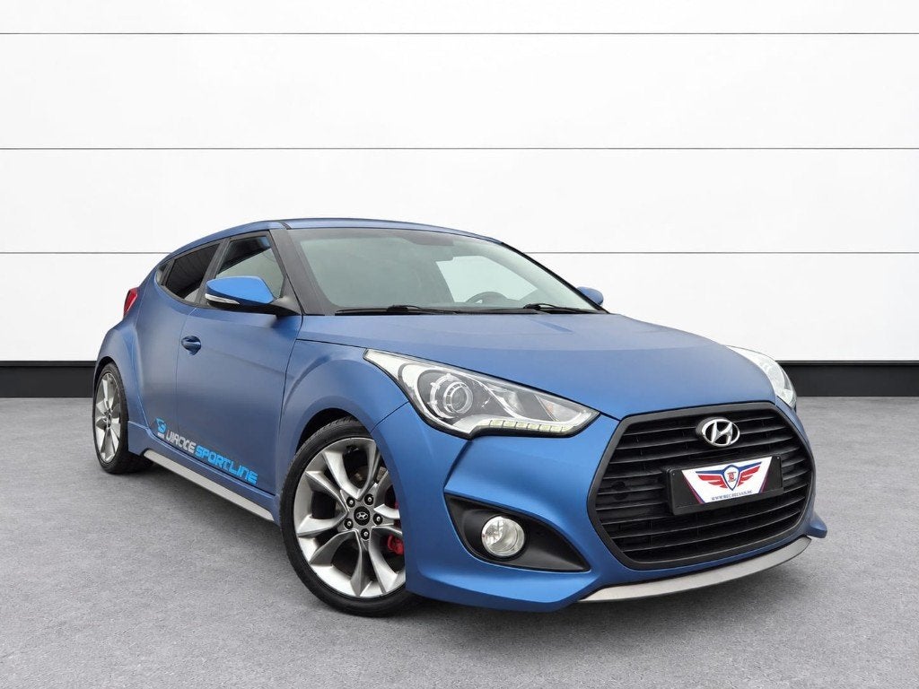 HYUNDAI VELOSTER TURBO*1.6-GDI*CAMERA*GPS*LEER*S-HEAT*PDC, Auto's, Voorwielaandrijving, 4 cilinders, Blauw, 137 kW
