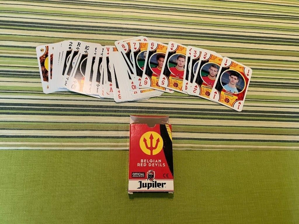TE KOOP speelkaarten rode duivels, Verzenden, Zo goed als nieuw, Speelkaart(en)