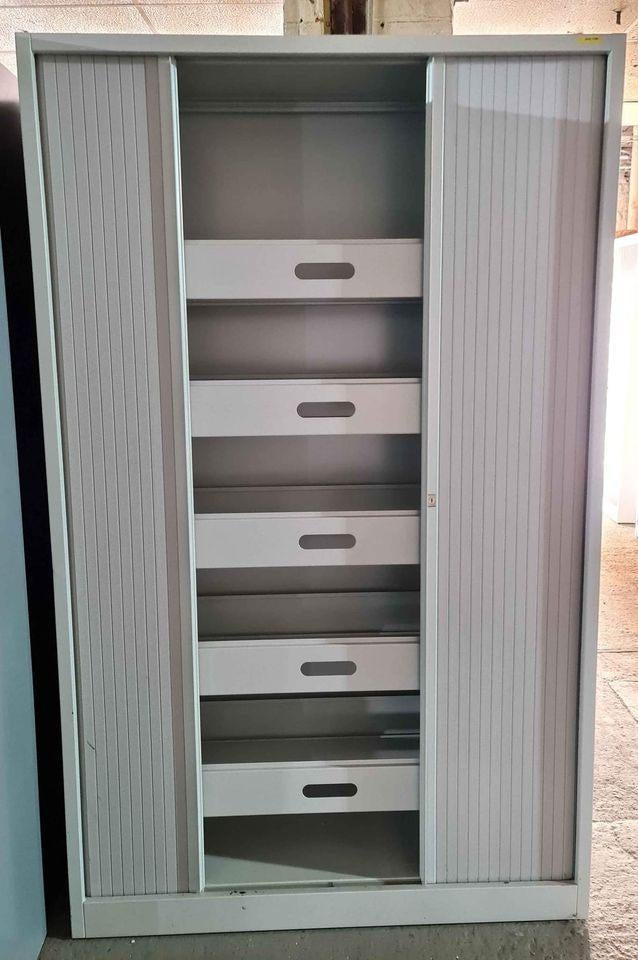 Metalen kledingkast met schuifdeur voor hangende rugleuning, Ophalen of Verzenden, Zo goed als nieuw