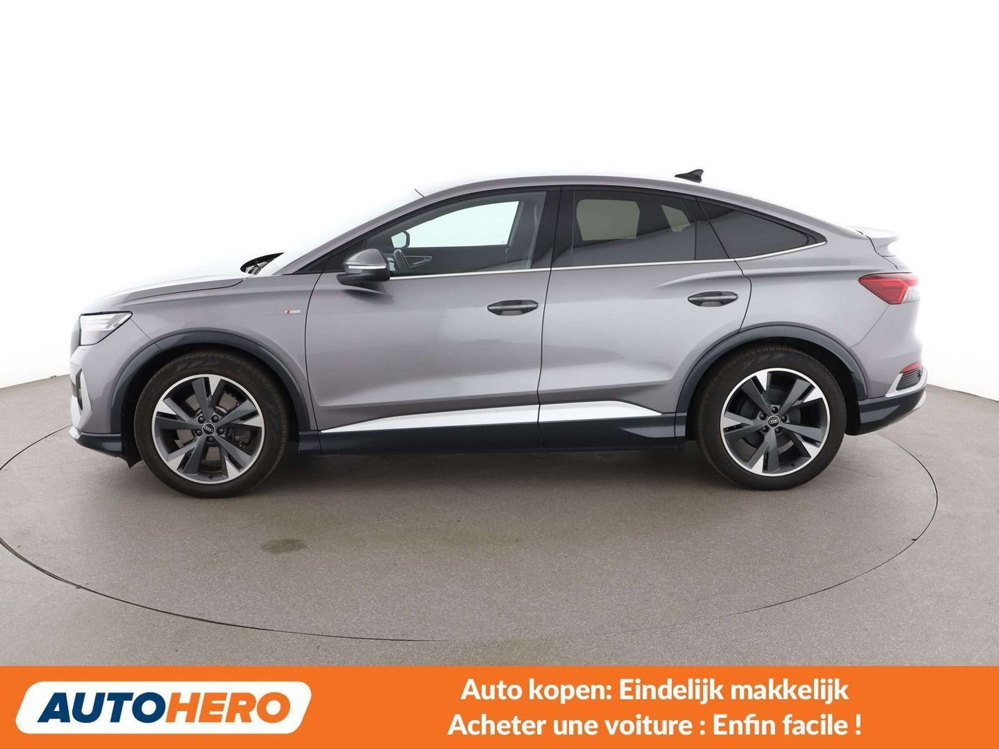 Audi Q4 e-tron 50 e-tron quattro (bj 2022, automaat), Auto's, Audi, Gebruikt, Zwart, Leder, 5 zetels