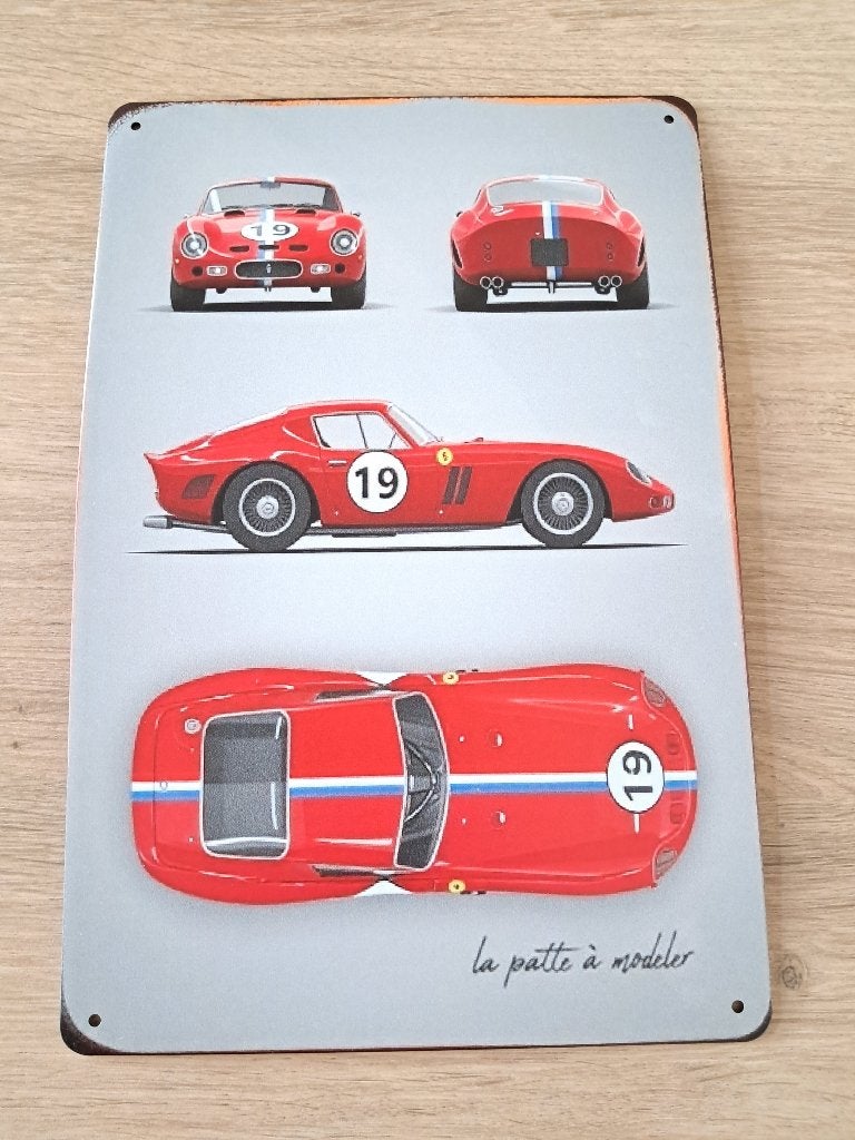 Ferrari 250 GTO metalen bord., Enlèvement ou Envoi, Neuf, Voitures