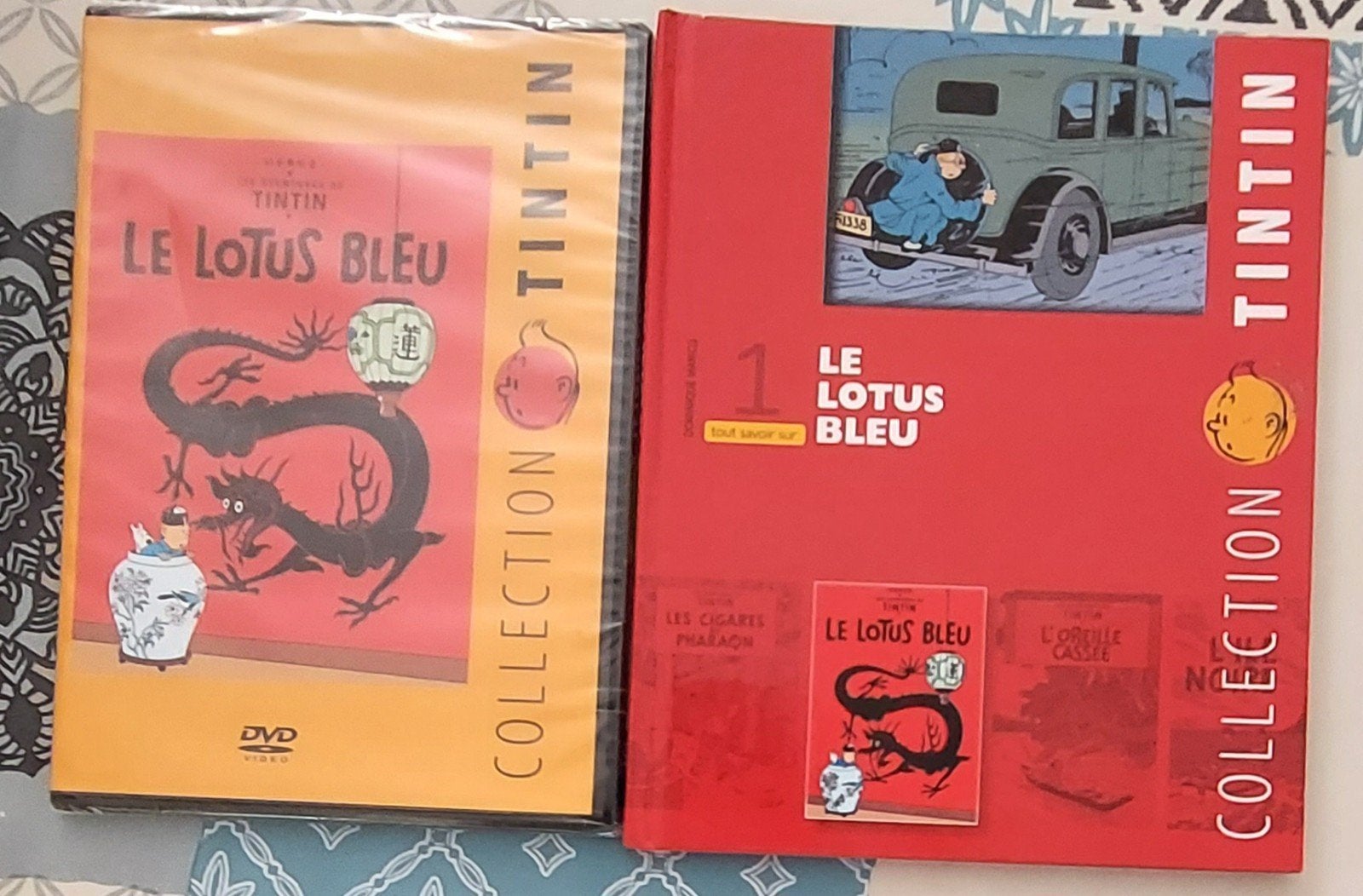 DVD TINTIN LE LOTUS BLEU PLUS PETIT LIVRE, Enlèvement ou Envoi