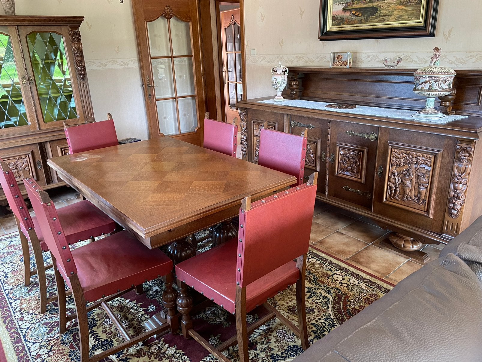 Eetkamer eik, Huis en Inrichting, Ophalen, Gebruikt, Klassiek