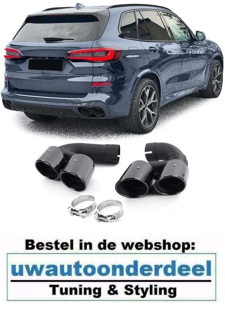 Uitlaat Sierstuk Dubbel Rond Black Voor BMW X5 G05 M Pack 40, Verzenden
