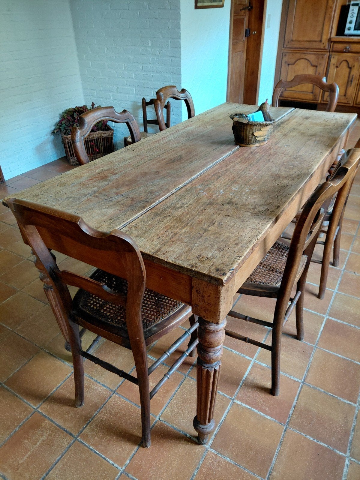 Antieke boerentafel 1,8 x90 cm, Enlèvement