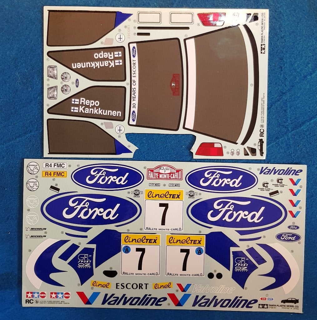 Tamiya Ford Escort WRC #58216 decal set A+B #9495297, Elektro, Verzenden, Nieuw, Schaal 1:10