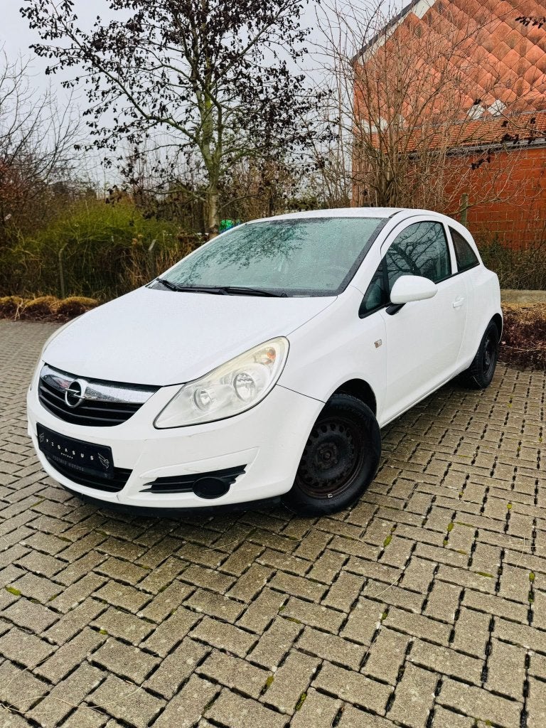 Opel Corsa -2008/122.000km/Benzine/Euro 5 - Gekeurd, Euro 5, Stof, Wit, Bedrijf