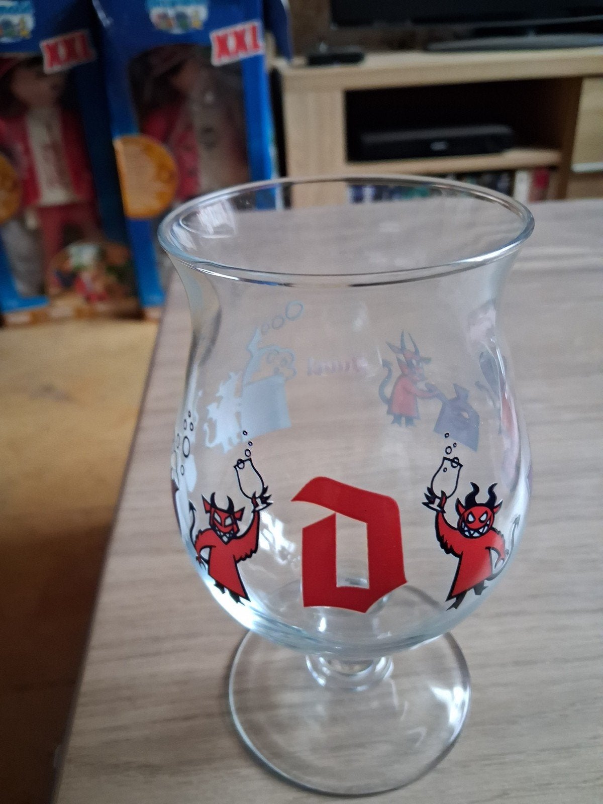 Duvel glas  duveltjes, Verzamelen, Ophalen of Verzenden, Nieuw, Glas of Glazen, Duvel