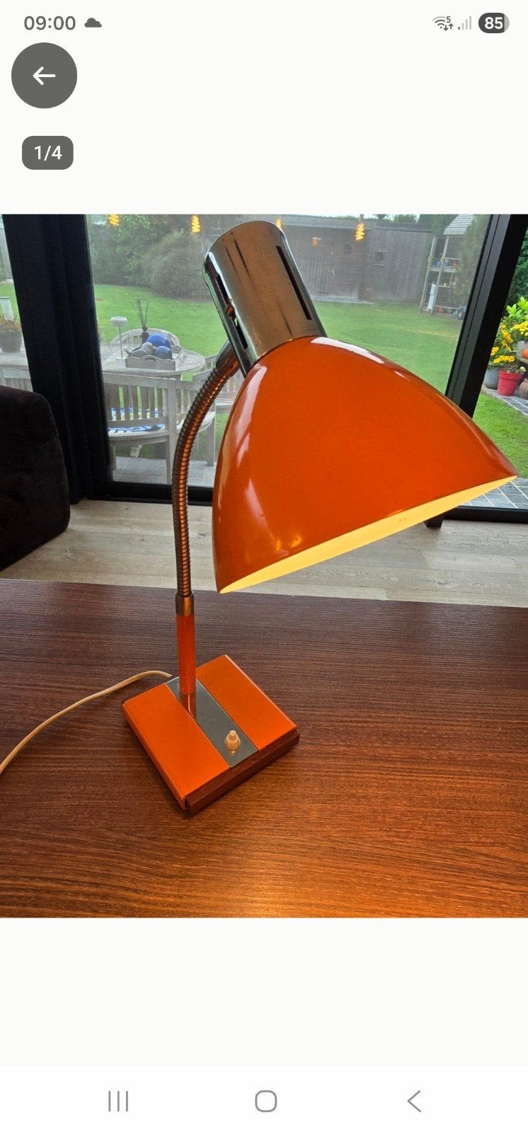 vintage Oranje lamp, Oranje, Ophalen, Vintage