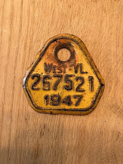Fietsplaat / plaque de velo West VL 1947, Envoi