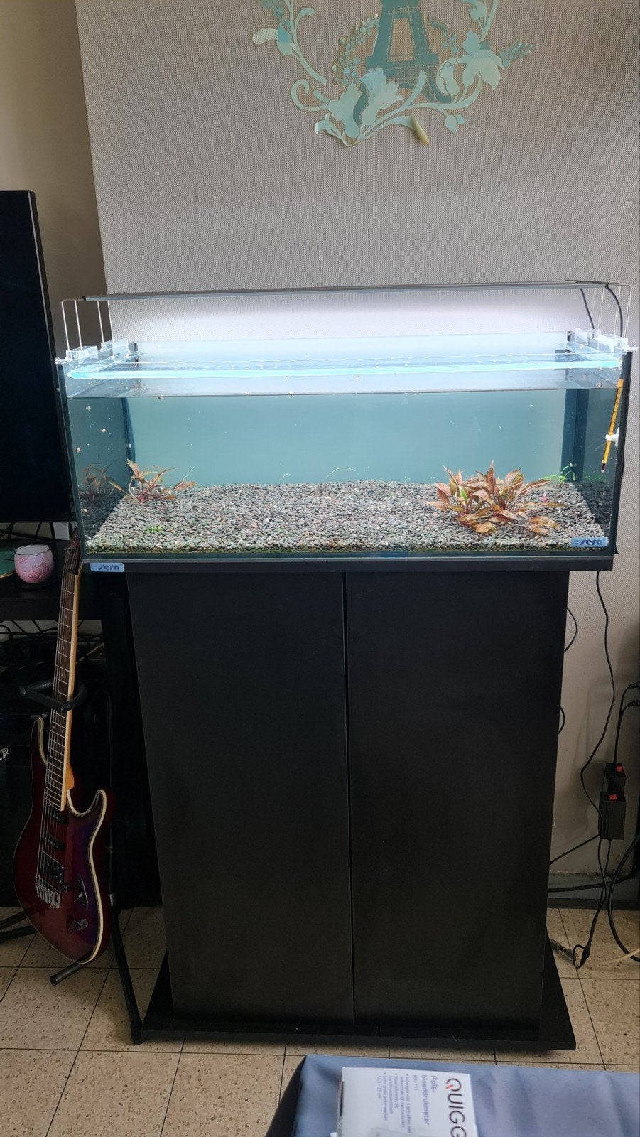 Aquarium 824030 + 2 rampes led et filtre avec thermostat, Animaux & Accessoires, Aquarium vide, Enlèvement, Utilisé, Sera