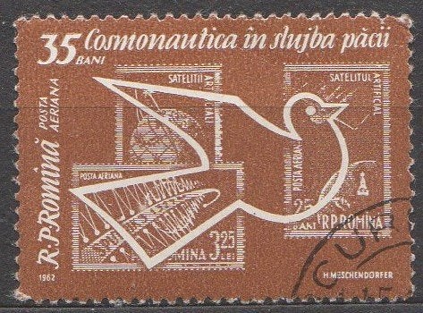 Roemenië - Ruimtevaart en vrede - 1962, Timbres & Monnaies, Timbres | Europe | Autre, Enlèvement ou Envoi, Affranchi