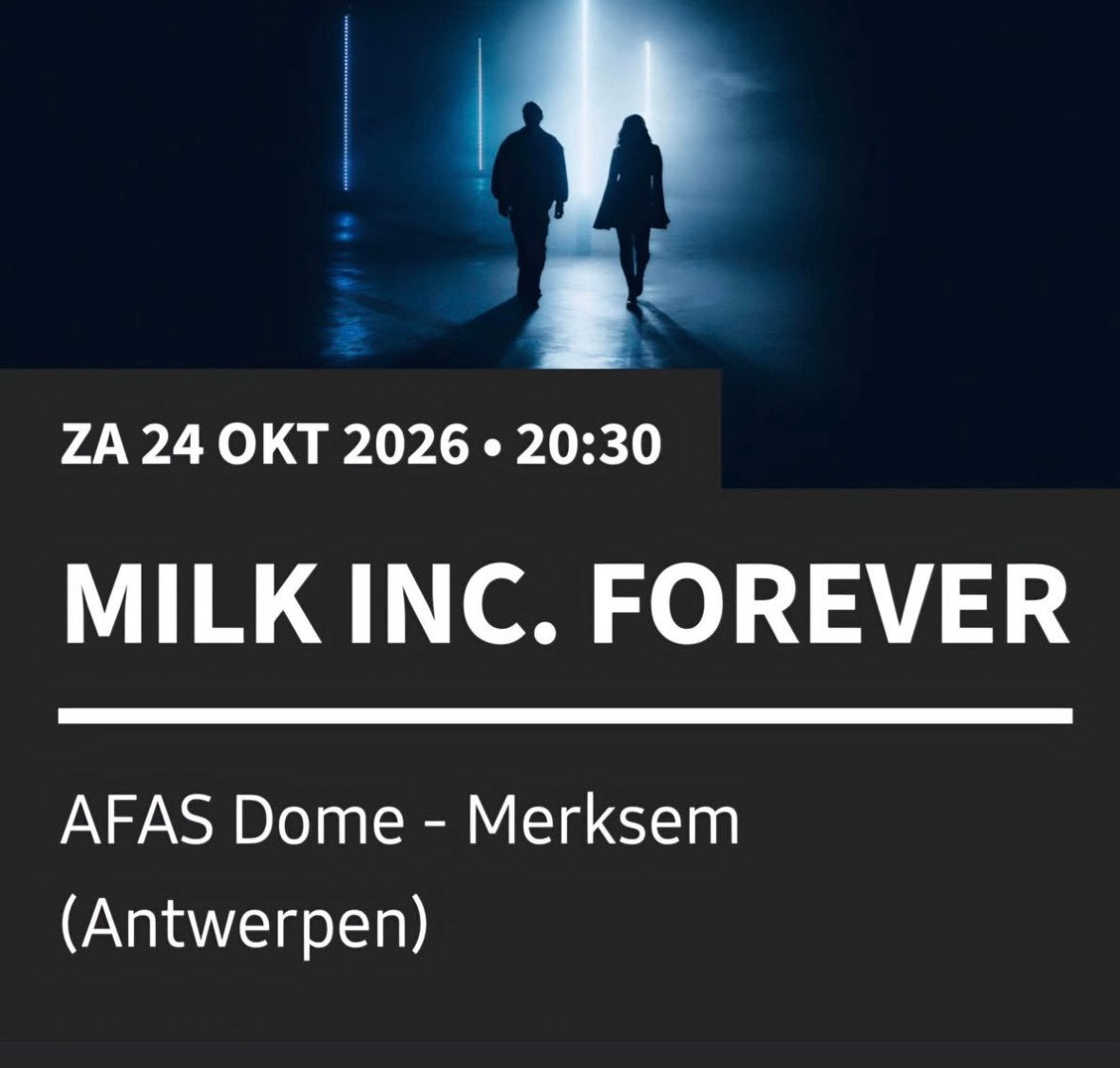 2 tickets voor Milk Inc in de Afas Dome Za 24/10, Twee personen