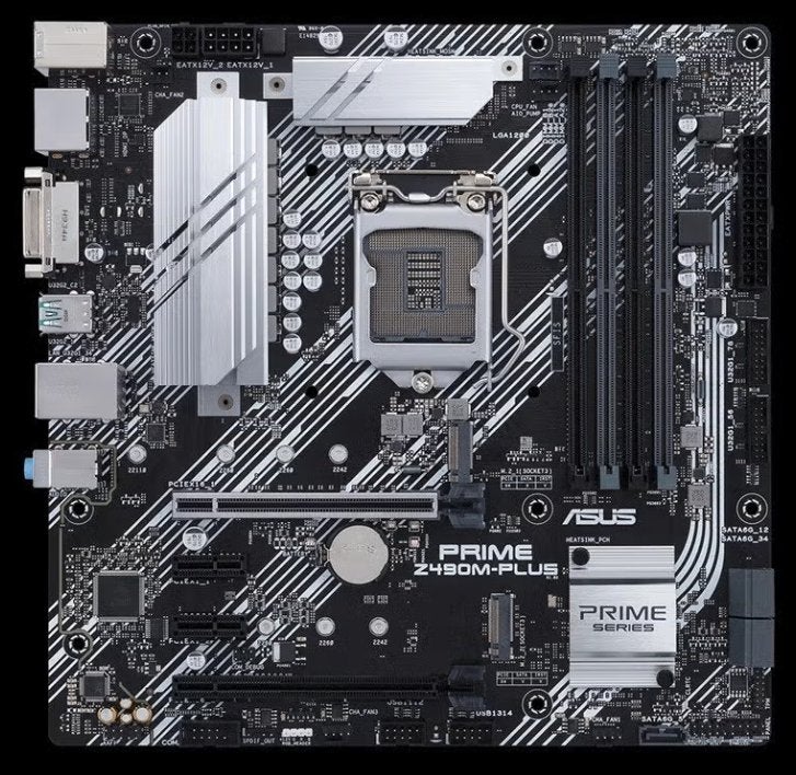 ASUS PRIME Z490M-PLUS Moederbord met Socket LGA 1200, Ophalen of Verzenden, Gebruikt
