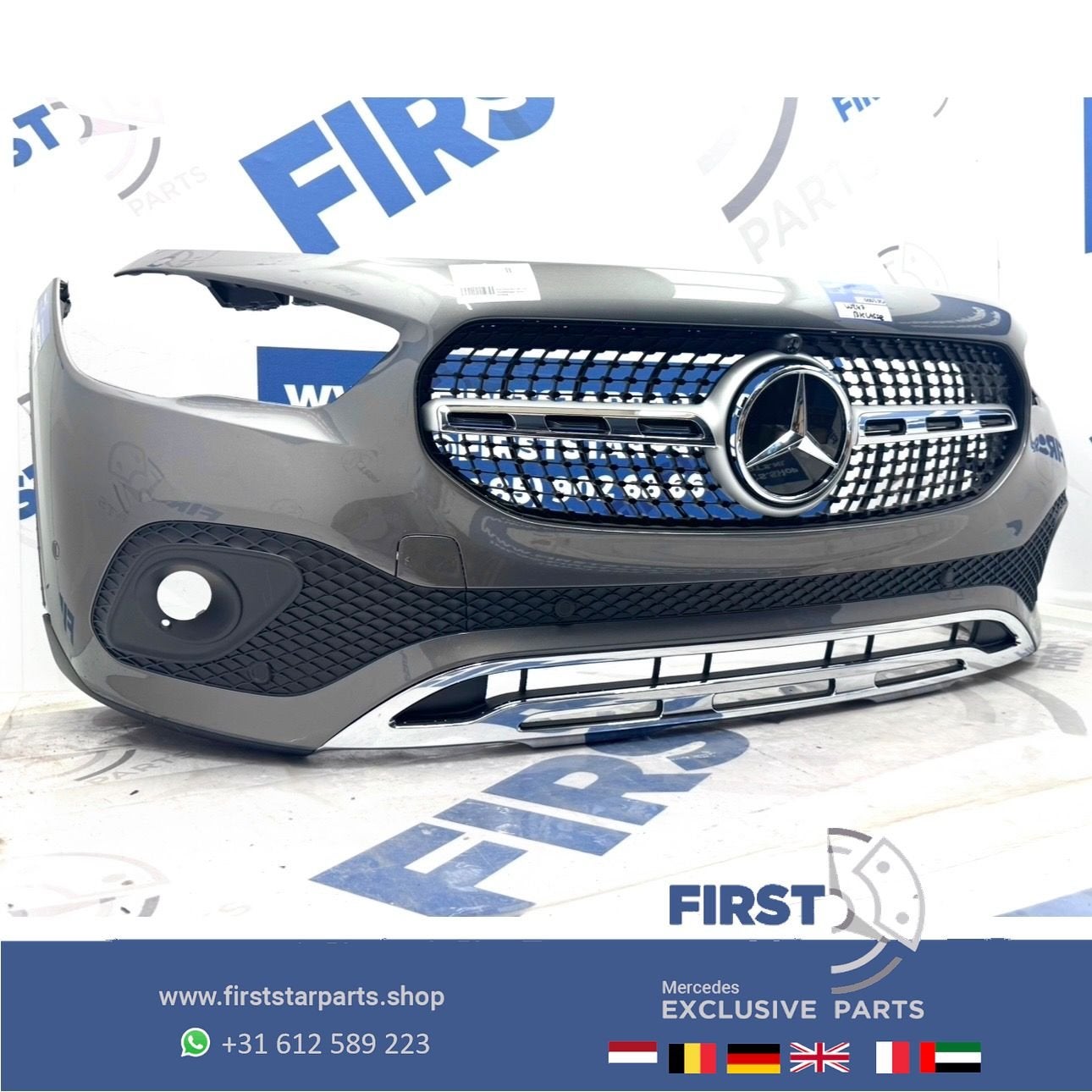 H247 BUMPER GLA A2478803501 VOORBUMPER COMPLEET ZWART WIT GR, Utilisé, -, Avant, -