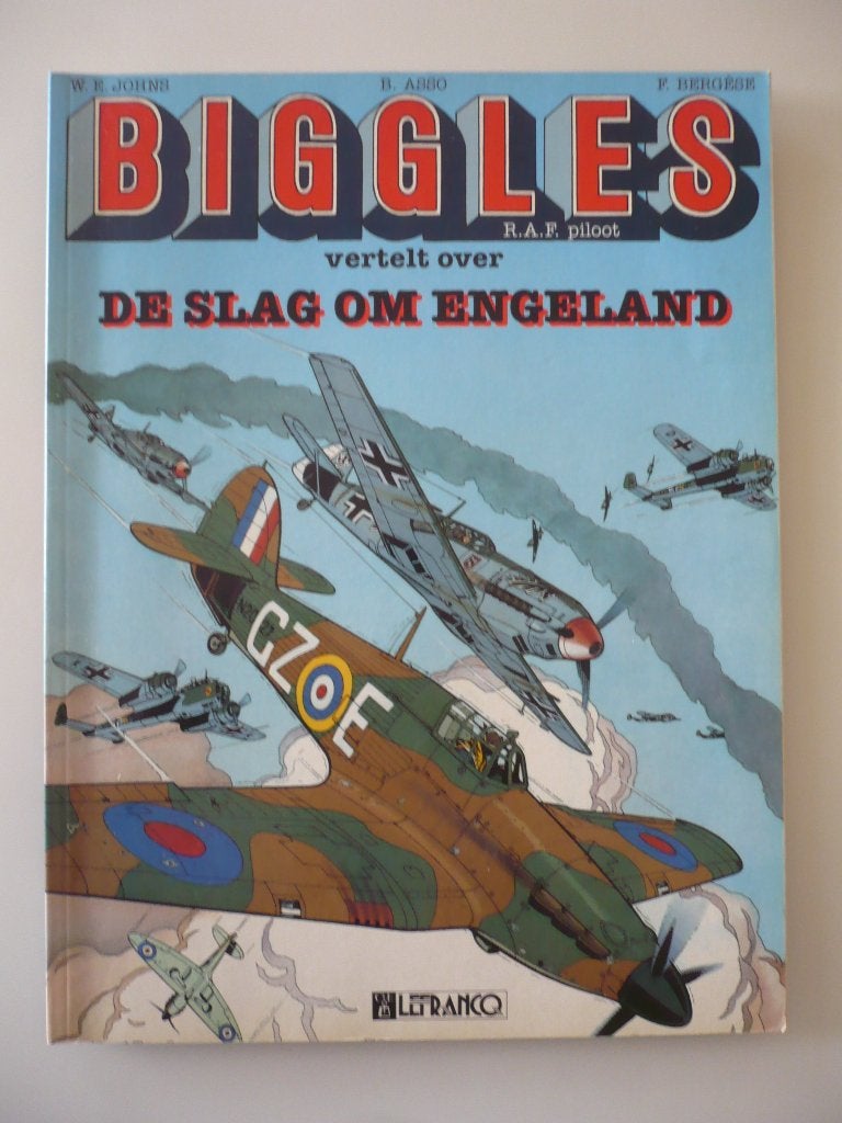 Biggles ( de slag om Engeland ) eerste druk, Gelezen, Eén stripboek, Johns, Ophalen of Verzenden