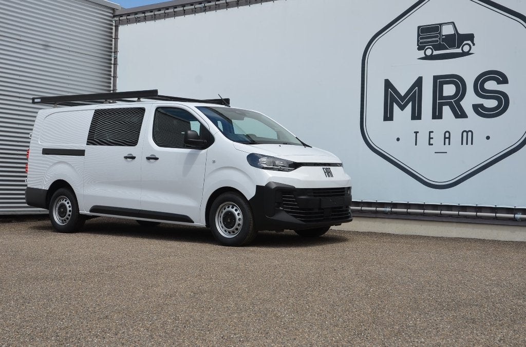 Fiat Scudo 2.2HDI- L3- Dubbelcab- Carplay- Nieuw- 26900+BTW, Stof, Wit, Bedrijf, Euro 6