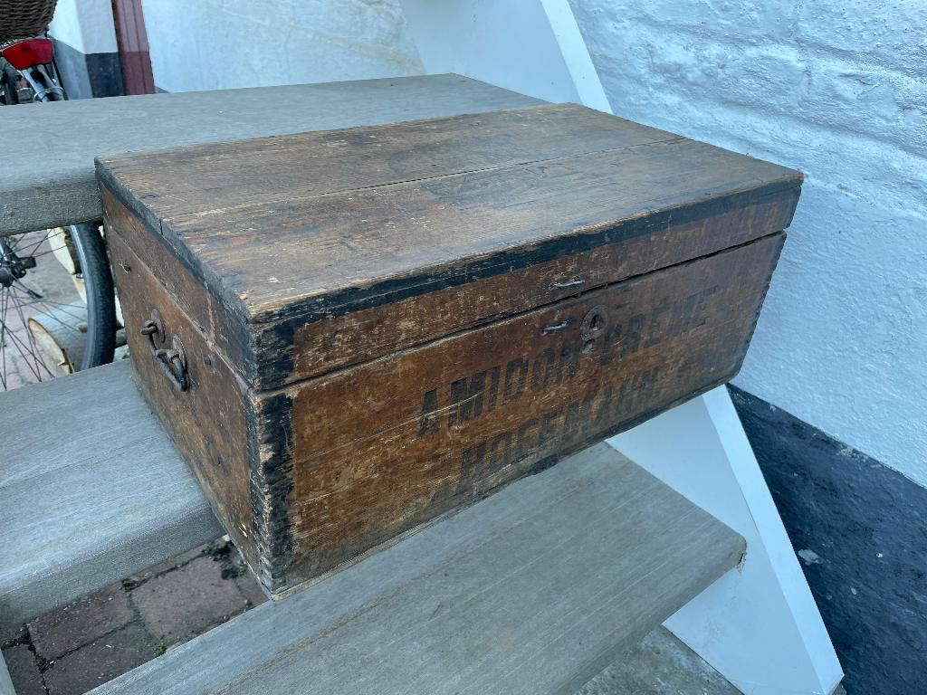 Caisse en bois ancienne, Antiquités & Art, Enlèvement