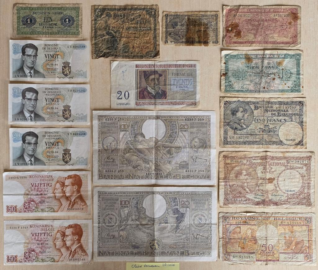 Oude Belgische Bankbiljetten, Ophalen of Verzenden, Bankbiljetten