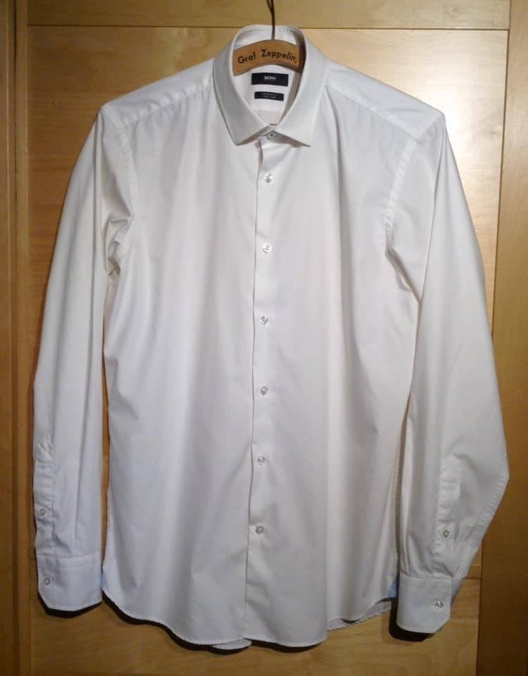 Witte BOSS overhemd - Regular Fit - Maat 40 (M/L), Kleding | Heren, Ophalen of Verzenden, Wit, Boss, Halswijdte 39/40 (M)