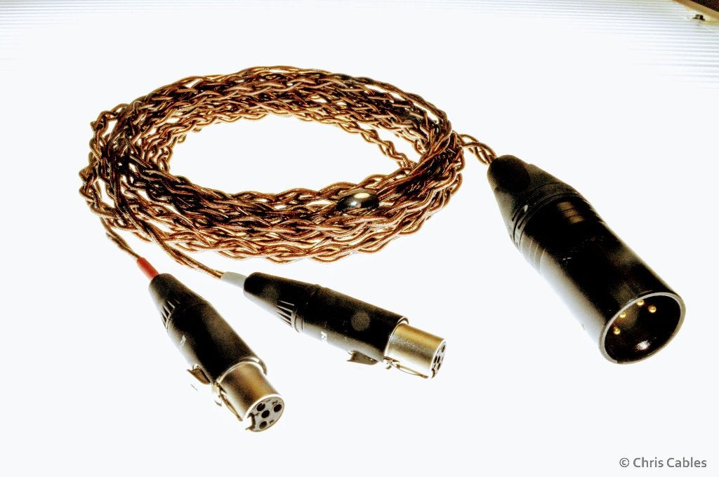 'The Coffee Cranium' 4-core koptelefoonkabel van ChrisCables, Audio, Tv en Foto, Audiokabels en Televisiekabels, Verzenden, Nieuw