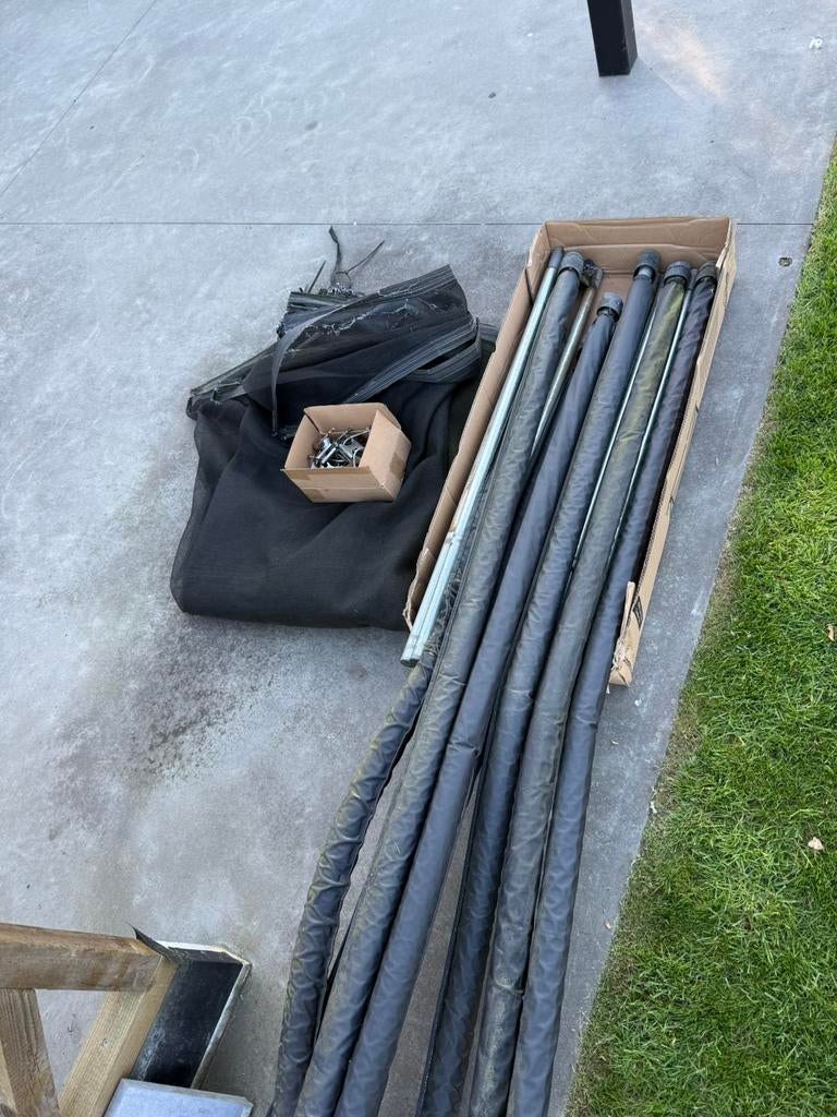 Palen voor safetynet berg 380 cm, Ophalen, Gebruikt