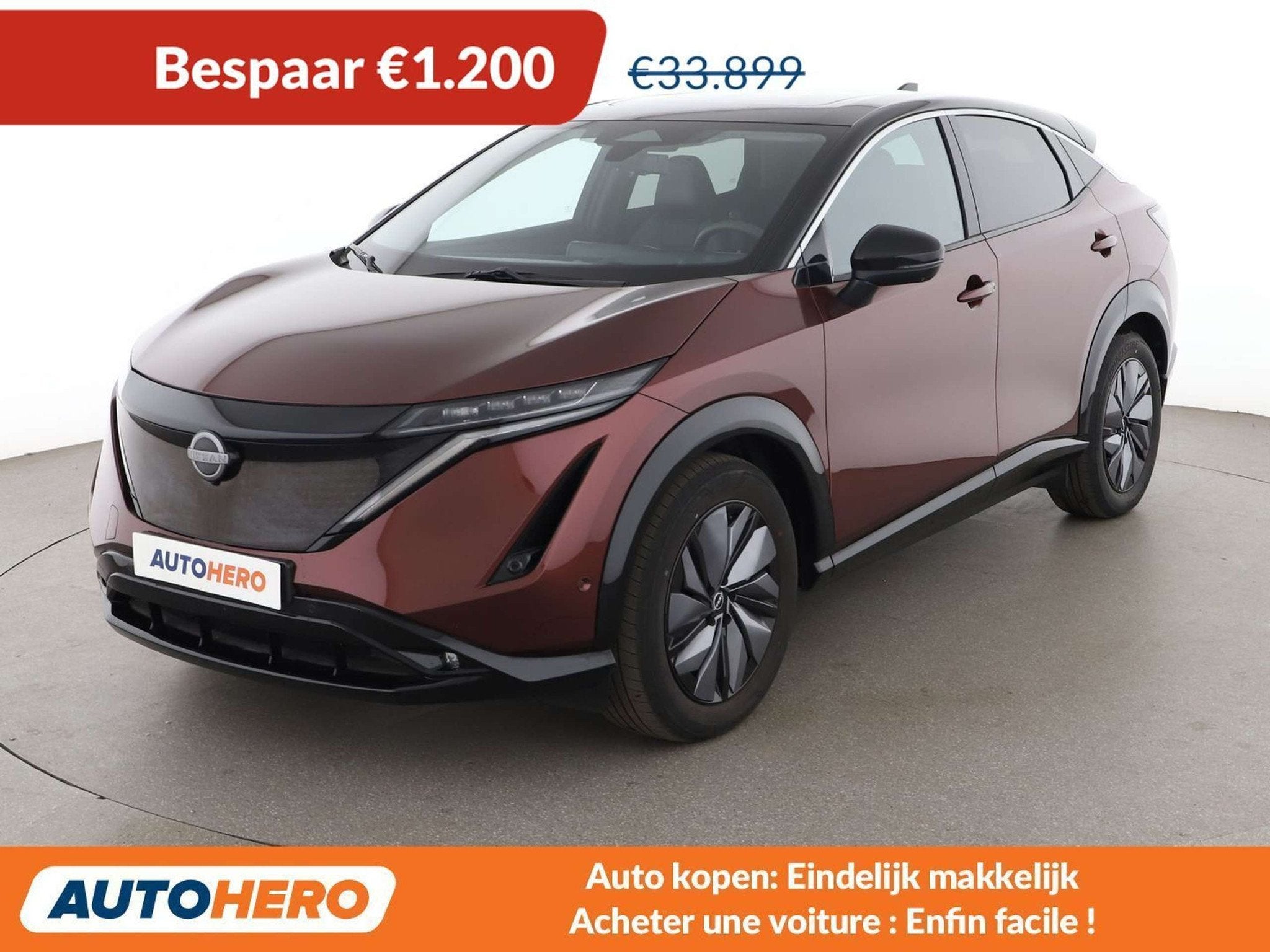 Nissan ARIYA electric drive 178 kW Evolve Pack, Autos, Rouge, Achat, 242 ch, Alcantara