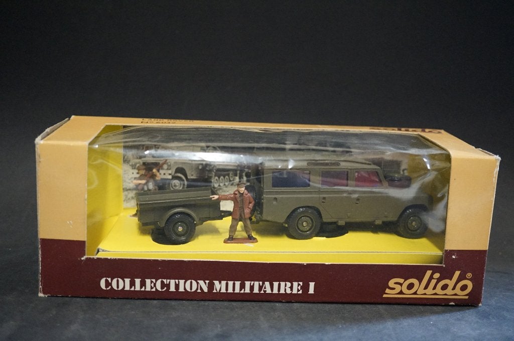 Solido Land rover militair - 1/43 - TOP, Ophalen of Verzenden, Solido