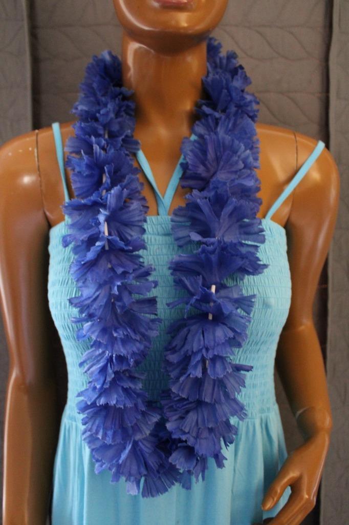 * Hawaii krans blauw lengte 100 cm breedte 8 cm, Hobby en Vrije tijd, Feestartikelen, Ophalen of Verzenden, Nieuw, Feestartikel