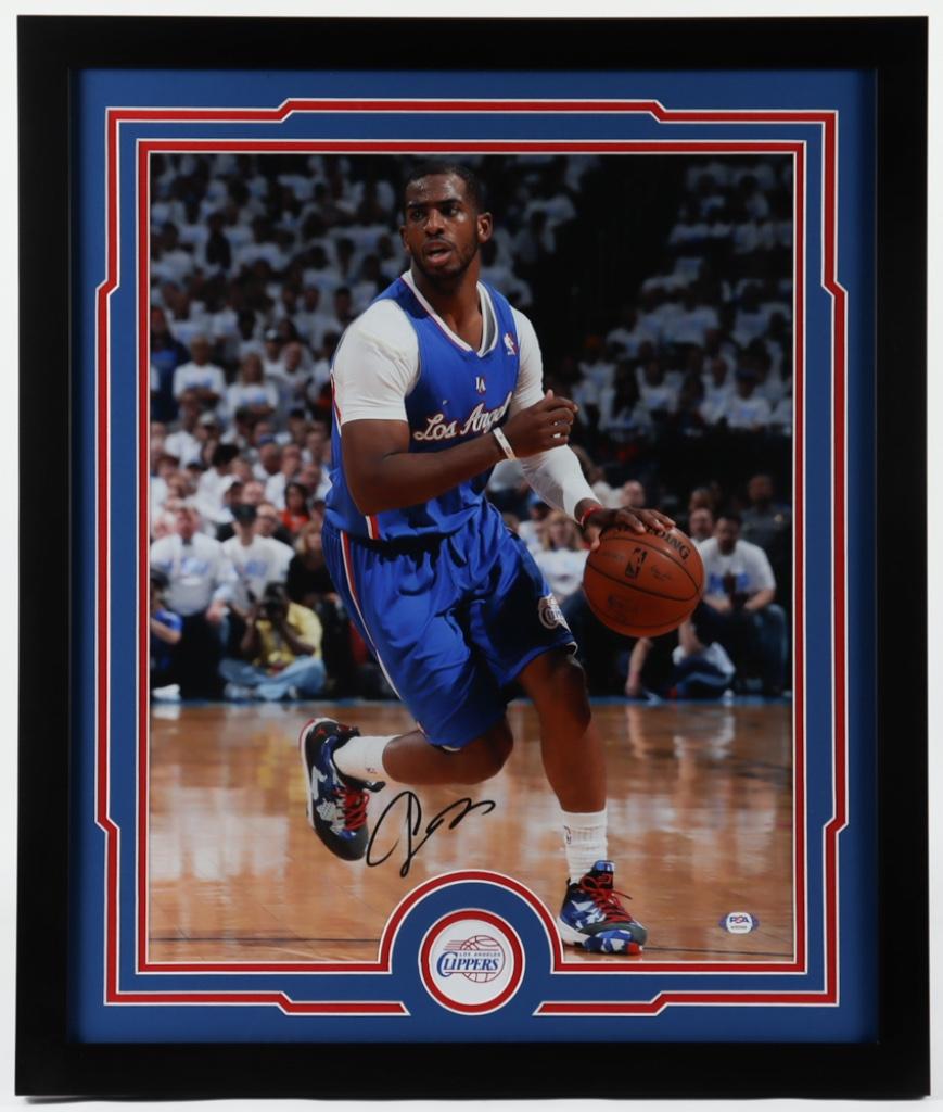 Chris Paul gesigneerde foto + LA Clippers frame, Verzamelen, Ophalen of Verzenden, Zo goed als nieuw