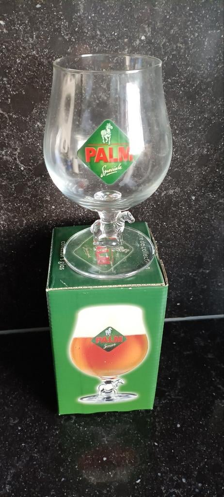 Bierglas Palm met paard in voetje collektors item, Verzamelen, Biermerken, Ophalen of Verzenden, Zo goed als nieuw, Palm