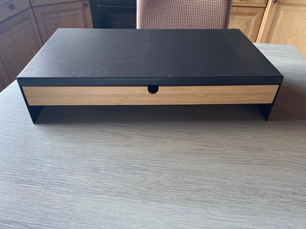 ELLOVEN monitorstandaard met lade., Computers en Software, Ophalen, Gebruikt, Ikea
