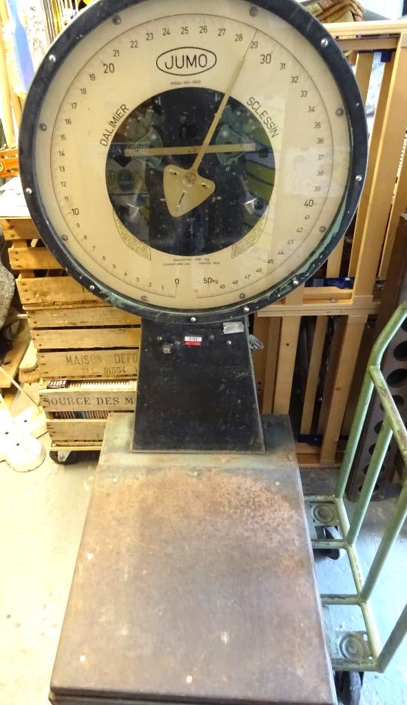 BALANCE INDUSTRIELLE DECO ATELIER VINTAGE FIFTIES, Electroménager, Balances, Utilisé, Autres types, 500 grammes ou plus gros, 10 à 50 kg