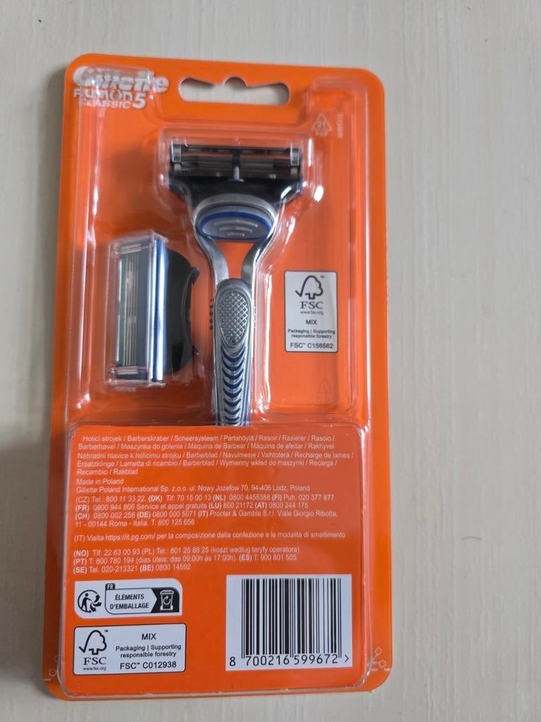 Gillette fusion 5, Ophalen