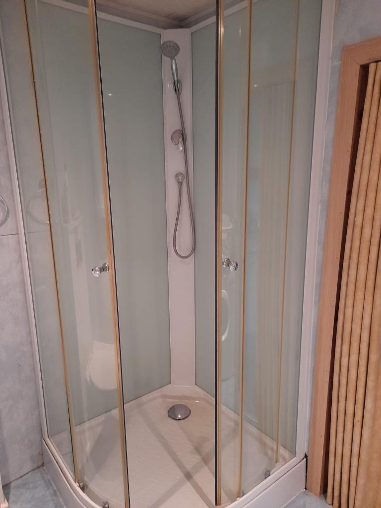 Cabine de douche angle 90x90, Ophalen, Gebruikt, Overige typen