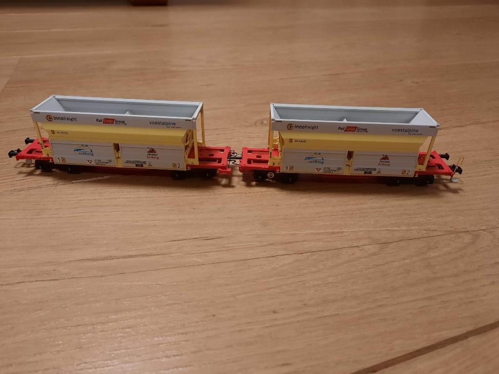 B-models 90.204 - double wagon porte-conteneurs ÖBB, Ophalen of Verzenden, Zo goed als nieuw, Wagon, Overige merken