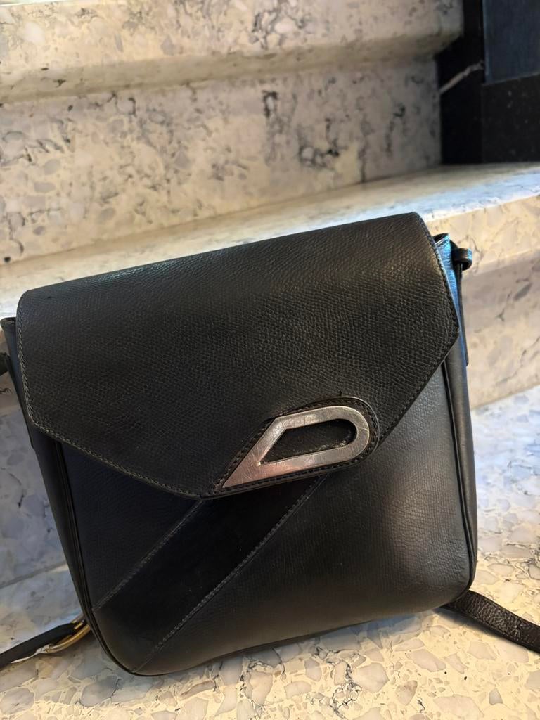 DELVAUX Radieux vintage crossbody tasje zwart, Ophalen of Verzenden, Zo goed als nieuw, Zwart