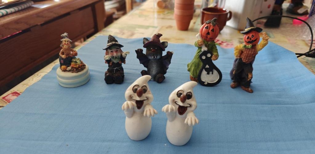 Figurines d'Halloween 7 pièces en polyester, Enlèvement ou Envoi, Comme neuf, Fantasy