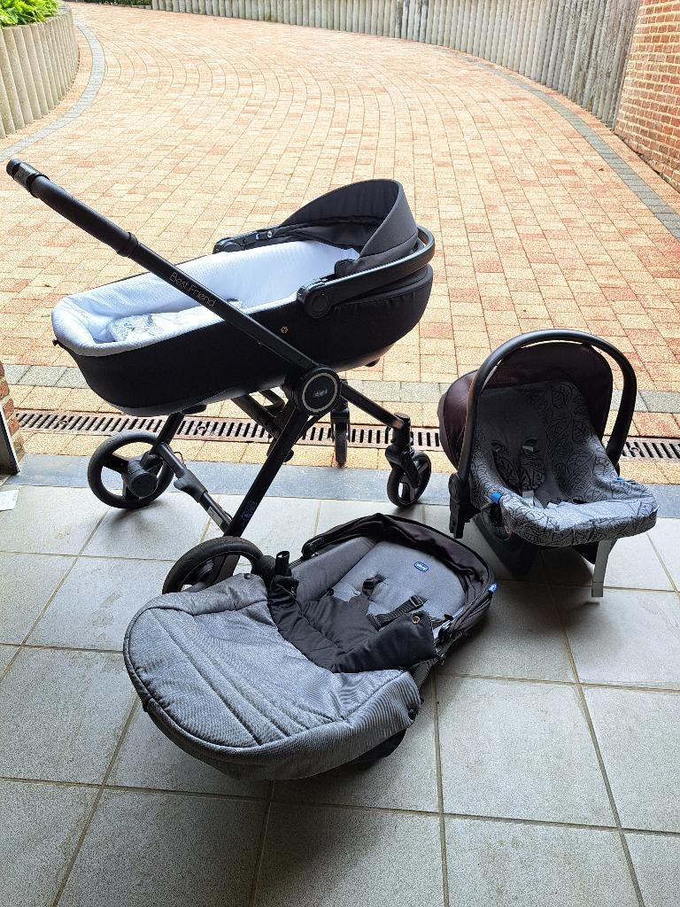 Poussette Chicco « Best Friend » 3 en 1, Autres marques, Comme neuf, Poussette, Tige de poussée réglable