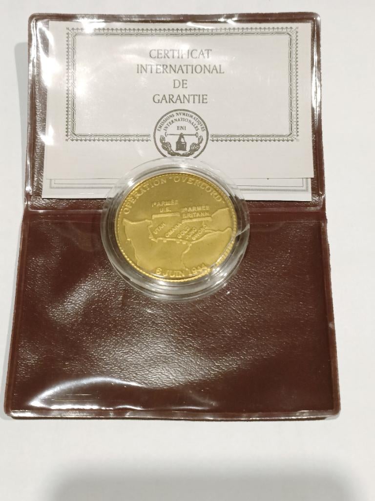 Belgische Overlord 50 Bronzen medaille 22gr, Ophalen of Verzenden, Brons