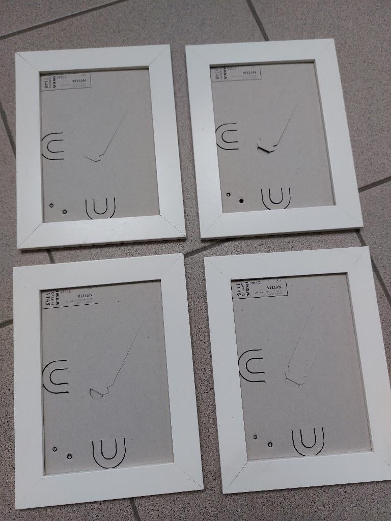 sets van 4 witte houten kadertjes - IKEA, Huis en Inrichting, Woonaccessoires | Lijsten, Nieuw, Minder dan 50 cm, Minder dan 50 cm