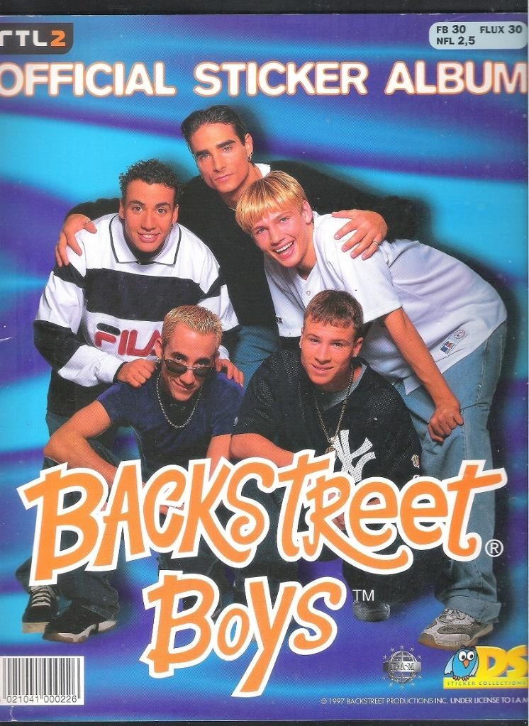 STICKER ALBUM - BACKSTREET BOYS - COMPLEET, Ophalen of Verzenden, Gelezen, Plaatjesalbum