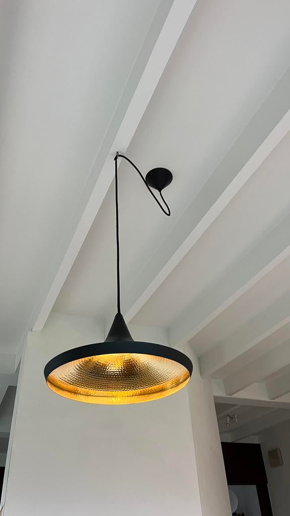 Lamp Tom Dixon Beat LED wide hanglamp zwart, Ophalen, Zo goed als nieuw